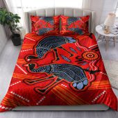 Australia Indigenous Bedding Set - Emu in the sky Aboriginal Inspired Art