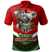 Australia Polo Shirt Holiday Koala Merry Christmas