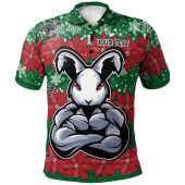 Australia Rabbitohs Christmas Polo Shirt - Custom Indigenous Super Australia Rabbitohs Polo Shirt