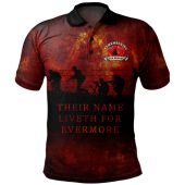 Australia Polo Shirt - Anzac Day Their Name Liveth For Evermore Dark Grunge Style