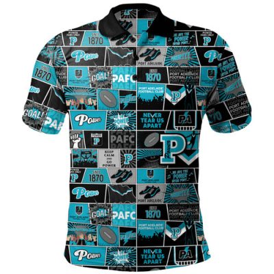 Port Adelaide Polo Shirt Legacy Of The Pride Comic Style