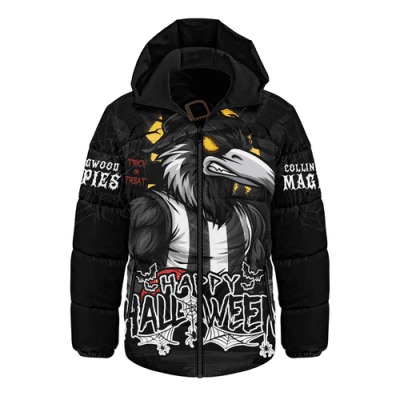 Collingwood Hooded Padded Jacket Full Moon Fever Halloween Supporter