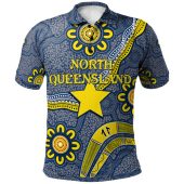North Queensland Cowboys Custom Polo Shirt - North Queensland Cowboys For Life With Aboriginal Style Polo Shirt