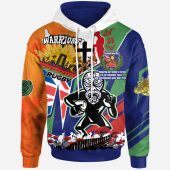 New Zealand Warriors Hoodie - Custom Remembrance New Zealand Warriors Anzac Quote With Poppy And Rosemary Hoodie