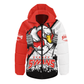 Sydney Swans Hooded Padded Jacket Breaking Through Fan Design