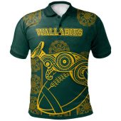 Australia Rugby Polo Shirt - Aboriginal Inspired Wallabies