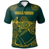 Wallabies Rugby Polo Shirt - Custom Aboriginal Inspired Wallabies