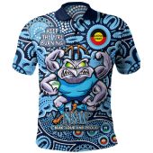 New South Wales Blues Polo Shirt Custom Naidoc Week 2024 Aboriginal Pattern And Torres Strait Islander Inspired