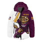 Queensland Maroons Hooded Padded Jacket Battleborn Maroons