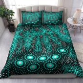 Australia Indigenous Bedding Set - Background of dot painting dreaming