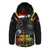 Penrith Panthers Hooded Padded Jacket Merry Christmas Festive Spirit Edition