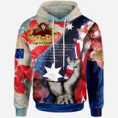 Australia Anzac Day Patronage Hoodie - Custom Anzac Spirit Bloods In My Veins
