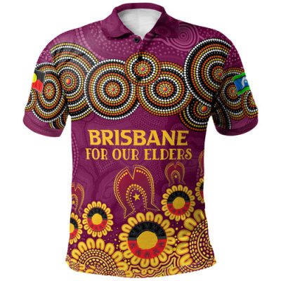 Brisbane Broncos Naidoc Polo Shirt - Custom Broncos For Our Elders Polo Shirt