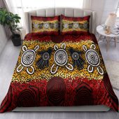 Australia Indigenous Bedding Set - Aboriginal inspired dot artwork with hands