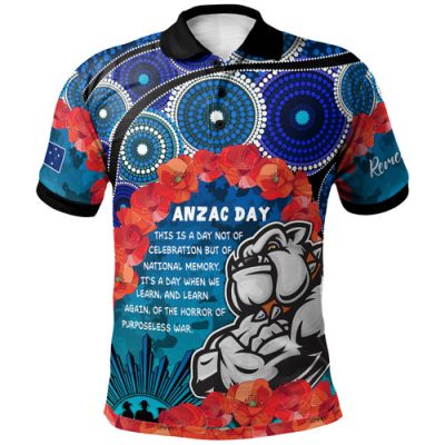 Anzac Custom Polo Shirt - Aussie Anzac Bulldog Polo Shirt