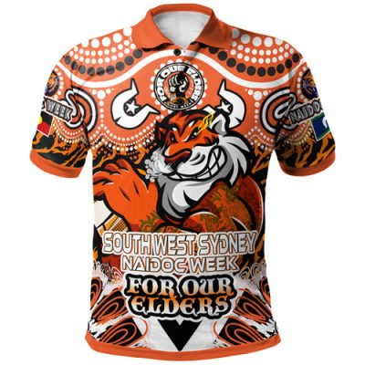 Wests Tigers Naidoc Week Custom Polo Shirt - For Our Elders Home Jersey Polo Shirt