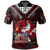 St. George Illawarra Dragons Polo Shirt Aboriginal Inspired Naidoc Week Custom For Die Hard Fan Supporters