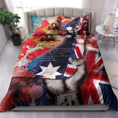 Australia Anzac Day Custom Patronage Bedding Set - Anzac Spirit Bloods In My Veins