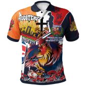 Wests Tigers Polo Shirt - Custom Remembrance Sydney Anzac Quote With Poppy And Rosemary Polo Shirt