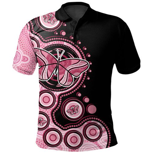 Australia Polo Shirt Indigenous Butterfly Aboriginal Dot Arts Australia Polo Shirt Indigenous Butterfly Aboriginal Dot Arts