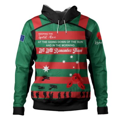 Australia South Sydney Anzac Custom Hoodie - Keeping the Spirit Alive Hoodie
