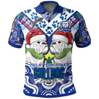 Australia Canterbury-Bankstown Christmas Polo Shirt - Custom Merry Canterbury-Bankstown Christmas Indigenous Polo Shirt