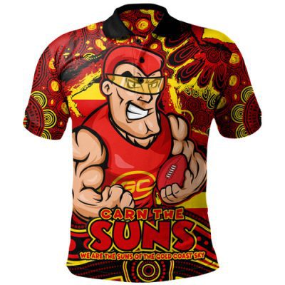 Gold Coast SUNS Polo Shirt Blazing Spirit Of Victory