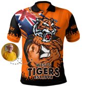 Wests Tigers Polo Shirt Heart Of A Fighter Tough And Fearless