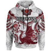 St.George Illawarra Dragons Hoodie - Custom Aboriginal Inspired Australia Dragons Hoodie
