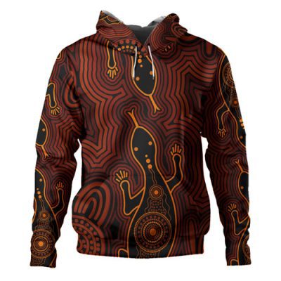 Australia Aboriginal Inspired Hoodie - Aboriginal Goanna Art Hoodie