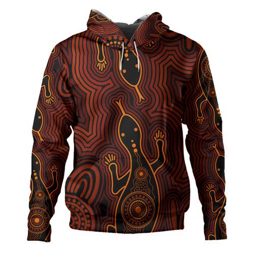 Australia Aboriginal Inspired Hoodie - Aboriginal Goanna Art Hoodie Australia Aboriginal Inspired Hoodie - Aboriginal Goanna Art Hoodie