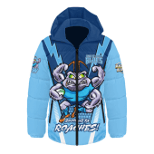 New South Wales Blues Hooded Padded Jacket Custom State Of Origin 2024 Show Us Ya Roaches!