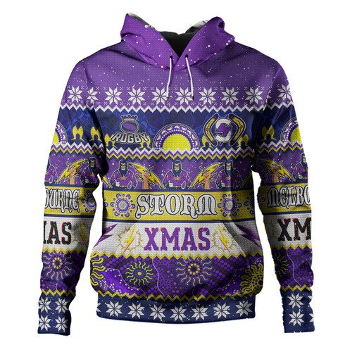Melbourne Storm Christmas Aboriginal Custom Hoodie - Indigenous Knitted Ugly Xmas Style Hoodie Melbourne Storm Christmas Aboriginal Custom Hoodie - Indigenous Knitted Ugly Xmas Style Hoodie