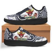 North Queensland Cowboys Low Top Sneakers F1 - Indigenous Super Cows With Sea Turtle Scratch Style