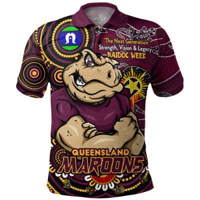 Queensland Maroons Polo Shirt Spirit Of NAIDOC Series
