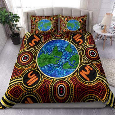 Australia Indigenous Bedding Set - Global Dot Art Aboriginal Inspired