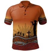 Australia Polo Shirt Anzac Day Aboriginal Style