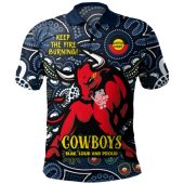 North Queensland Cowboys Polo Shirt Custom Naidoc Week 2024 Aboriginal Pattern And Torres Strait Islander Inspired