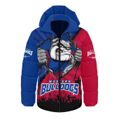 Western Bulldogs Hooded Padded Jacket Breaking Through Fan Design