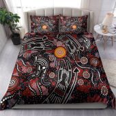 Australia Indigenous Bedding Set - Aussie Hunting Aboriginal inspired dot art painting