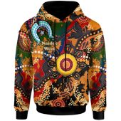 Australia Naidoc Week Hoodie - Custom Naidoc Aboriginal Inspired Dot Art Painting With Hunting "Get up, Stand up, Show up," Hoodie