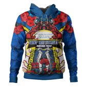 North Queensland Cowboys Anzac Custom Hoodie - North Queensland Cowboys Anzac Day Commemoration Poppy Flower