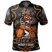 Wests Tigers Polo Shirt Aboriginal Pattern Inspired Victory Is Ours