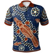 Australia Aboriginal Inspired Polo Shirt - Platypus And Fish Patterns Polo Shirt
