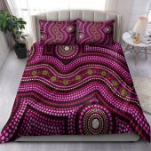 Australia Indigenous Bedding Set - Aboriginal inspired little turtles dreaming
