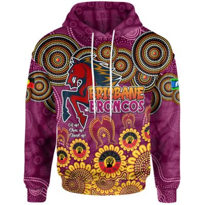 Brisbane Broncos Hoodie - Custom Naidoc Week Brisbane Broncos Hoodie