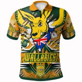 Wallabies Polo Shirt - Custom Super Indigenous Wallabies Championship Scratch Style Polo Shirt