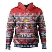 Sydney Roosters Christmas Aboriginal Custom Hoodie - Indigenous Knitted Ugly Xmas Style Hoodie