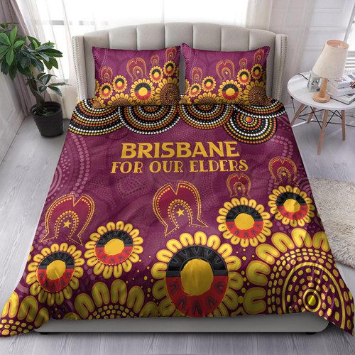 Brisbane Broncos Naidoc Bedding Set - Custom Broncos For Our Elders Bedding Set Brisbane Broncos Naidoc Bedding Set - Custom Broncos For Our Elders Bedding Set