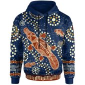 Australia Aboriginal Inspired Hoodie - Platypus And Fish Patterns Hoodie